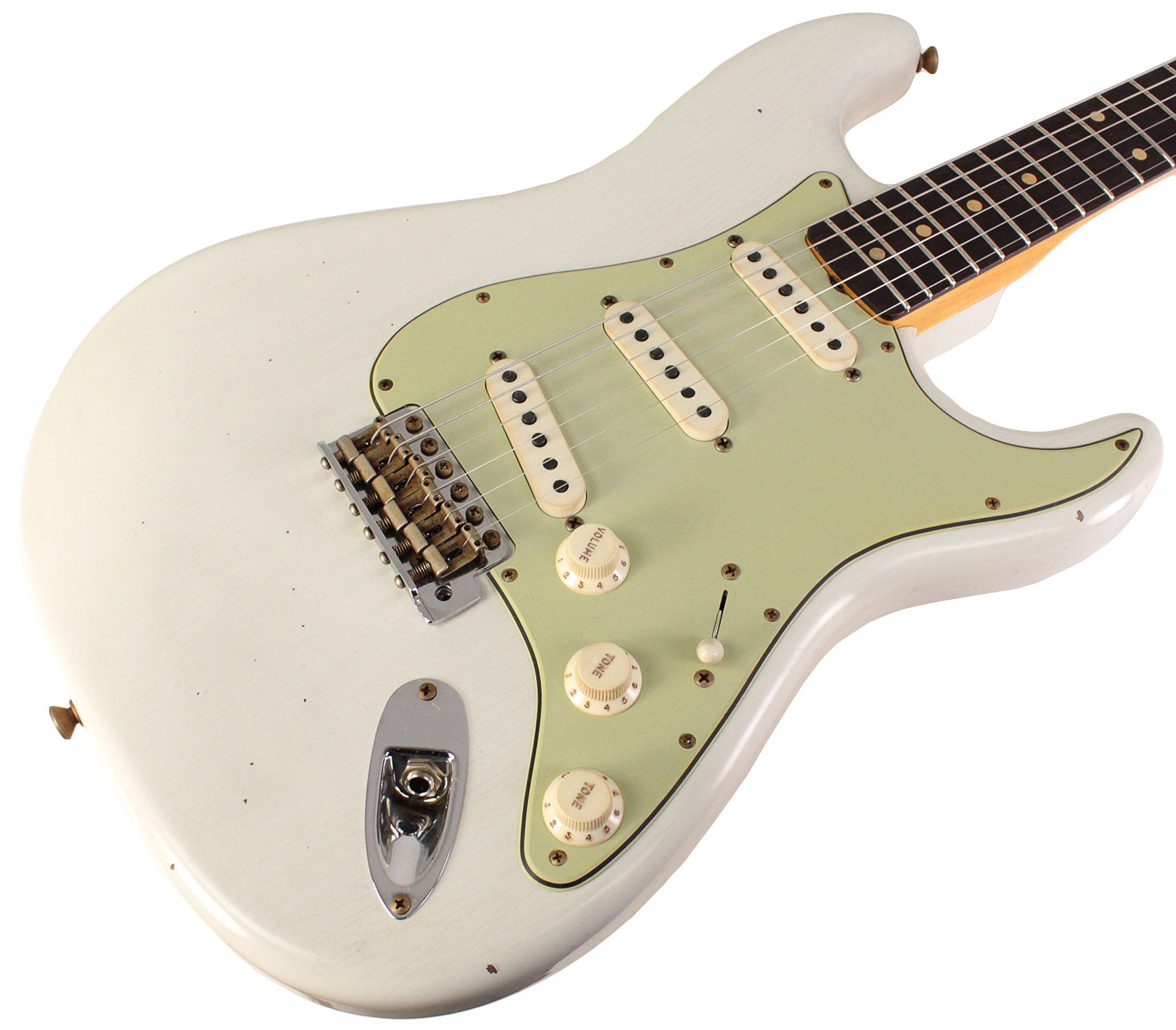 Fender Custom Shop Limited 62 63 Strat Journeyman Relic Guitar Aged Olympic White
