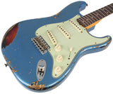 Fender Custom Shop 62 Heavy Relic Strat Guitar, Lake Placid Blue o/ 3TS