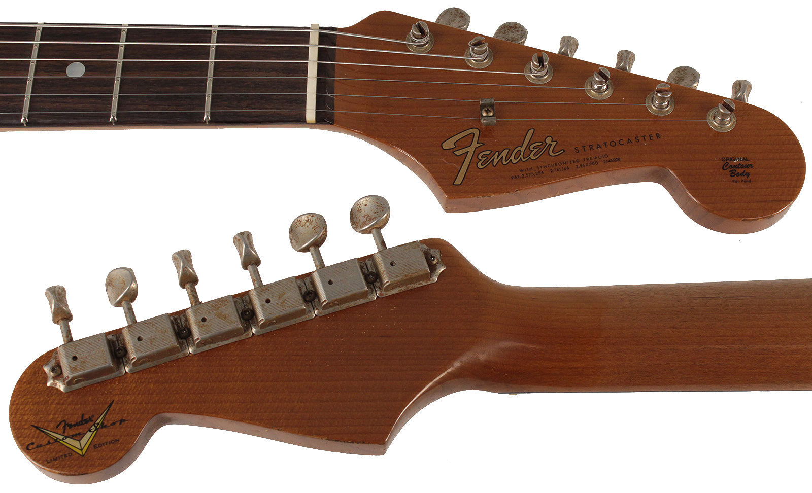 トップス Strat Fender Custom Shop Limited 64 Journeyman Strat Guitar, Aged