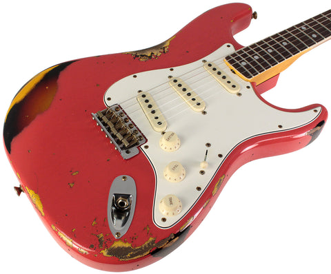 Fender Custom Shop Limited 1967 Stratocaster, Heavy Relic, Fiesta Red Over 3TS