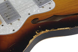 Fender Custom Shop LTD 72 Thinline Telecaster,  Heavy Relic, Faded Aged 3 Tone Burst