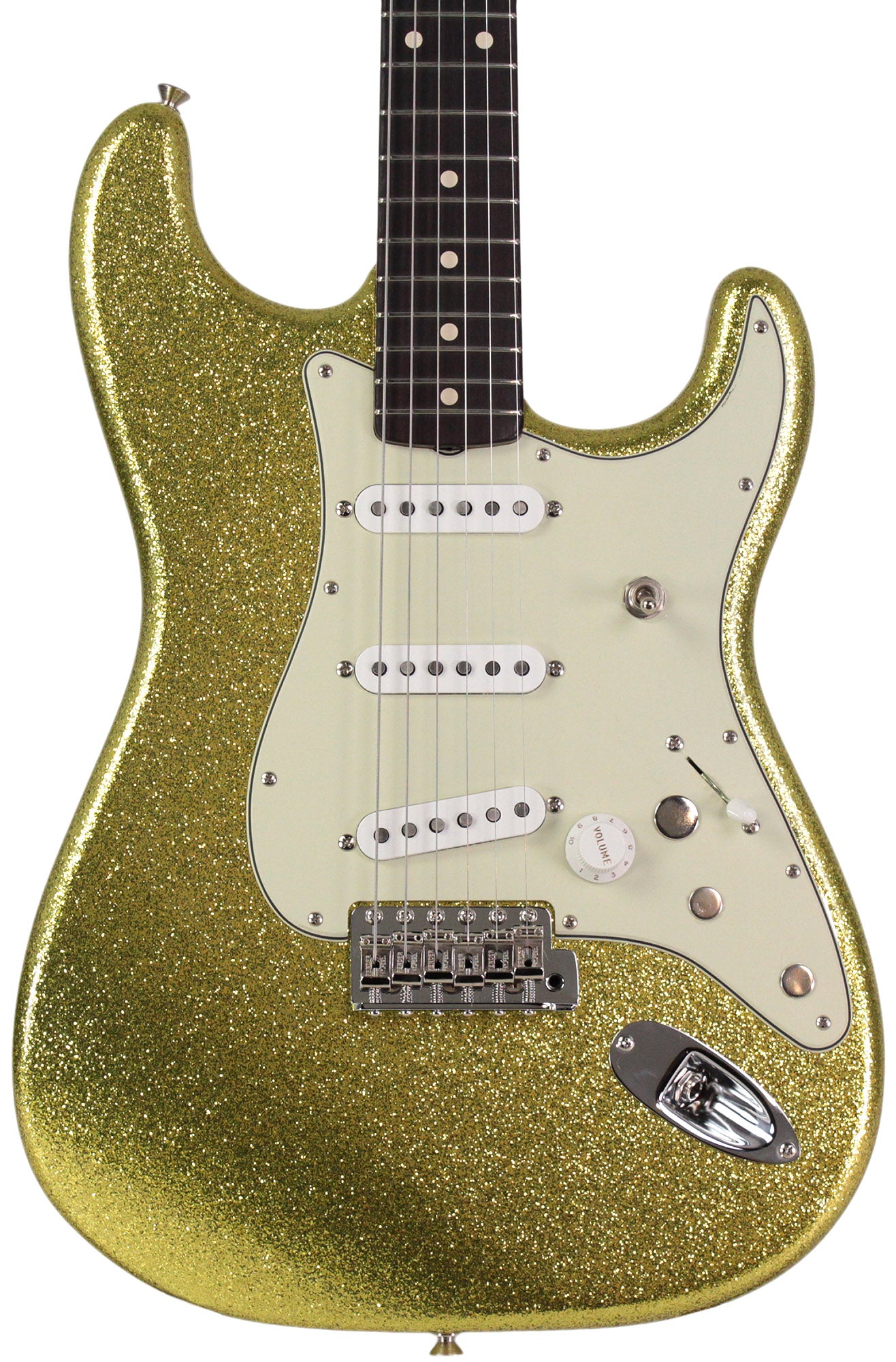 Fender Custom Shop Dick Dale Signature Stratocaster Guitar, Chartreuse  Sparkle