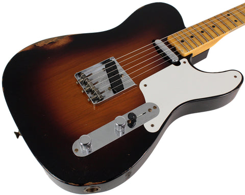 Fender Custom Shop Roasted Pine Double Esquire, Relic, Wide Fade 2-Color Sunburst