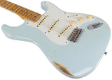 Fender Custom Shop 1956 Relic Strat Guitar, Faded Sonic Blue