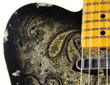 Fender Custom Shop LTD Double Esquire Thinline Custom Relic, Aged Black Paisley