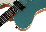 Fender Custom Shop LTD P90 Maho Telecaster, Journeyman Relic, Aged Teal Green Metallic