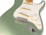Fender Custom Shop Postmodern Strat Journeyman Relic W/ Cc Hardware, Faded Aged Sage Green Metallic