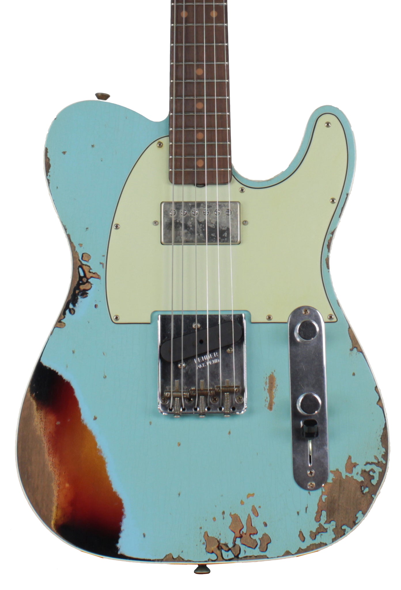 Fender Custom Shop Ltd Heavy Relic Reverse Custom HS Tele, Daphne Blue o/  3TS
