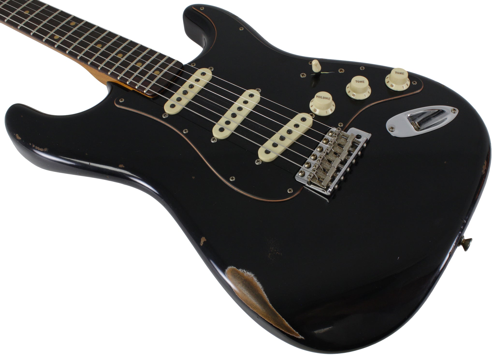 Fender Custom Shop LTD Black Roasted Dual-Mag Strat Relic, Black