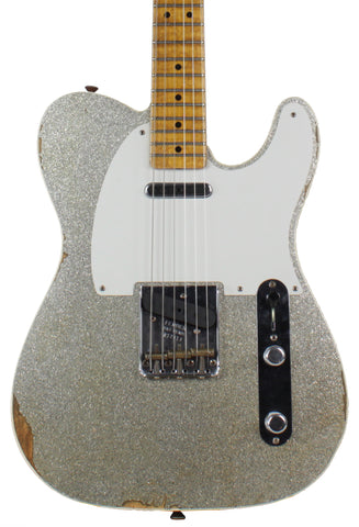 Fender Custom Shop Ltd Relic Double Esquire Special, Black w/Silver Sparkle