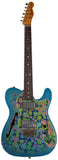 Fender Custom Shop Limited '72 Telecaster Thinline, Aged Blue Flower, Relic