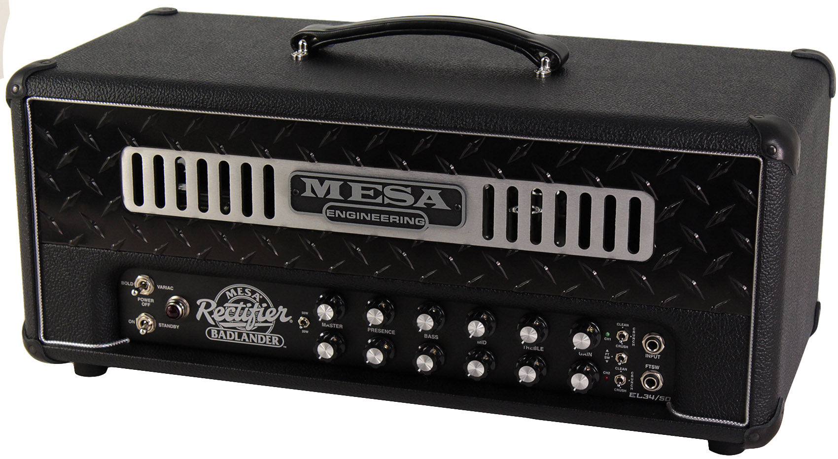 Mesa Boogie Rectifier Badlander 50 Head, Black Bronco Humbucker Music