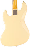 Nash JB-63 Bass Guitar, Olympic White, Tortoise Shell, Light Aging