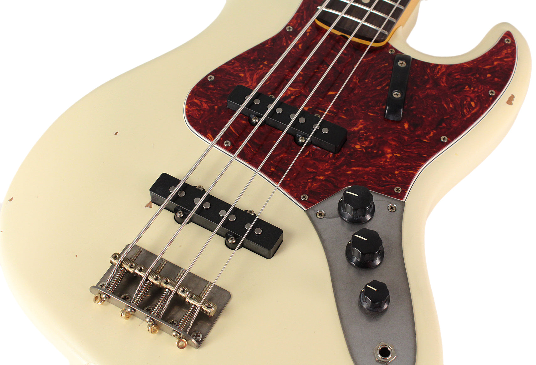 ベース nashguitars 63PB vintagewhite Nash JB63 Bass Guitar, Olympic White, Tortoise Shell, Light Aging