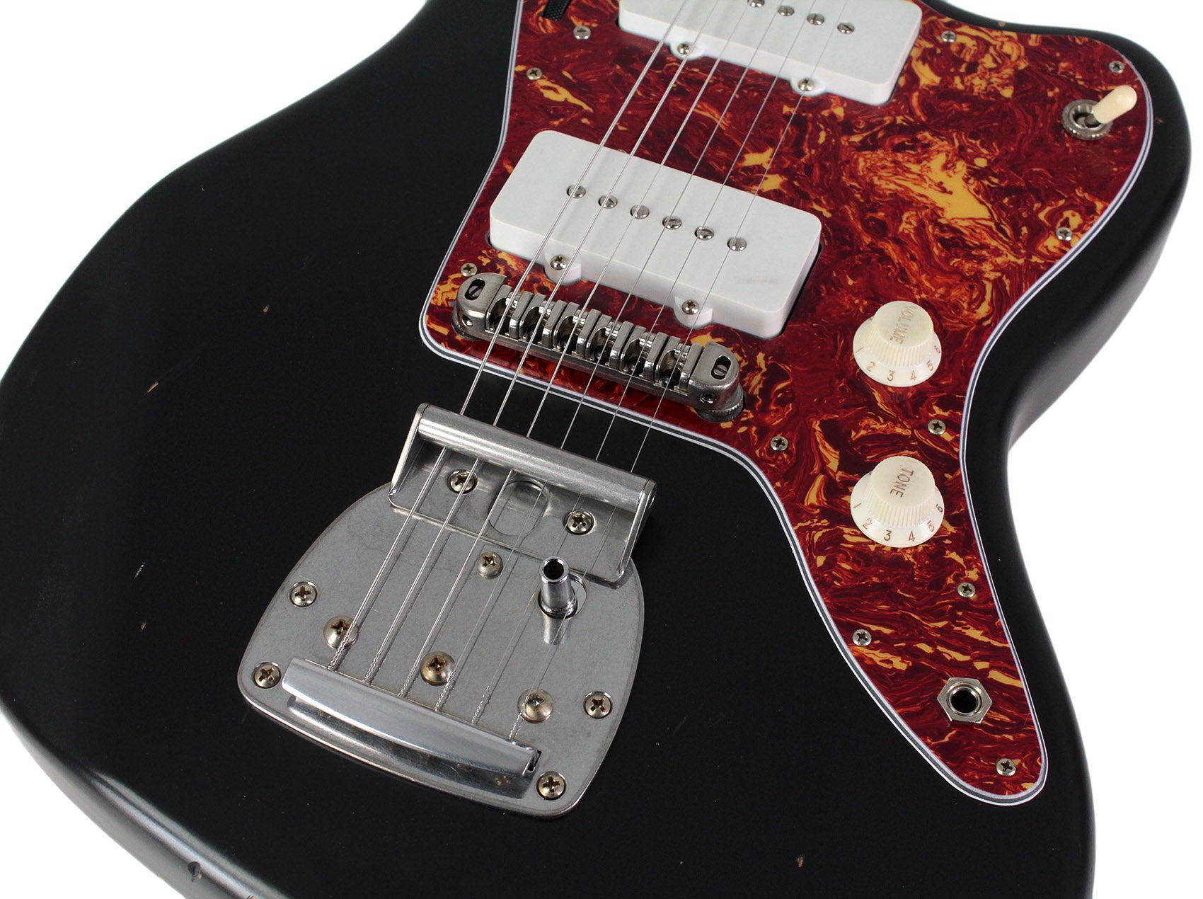 Nash JM63 Jazzmaster Guitar, Black, P90's, Light Aging