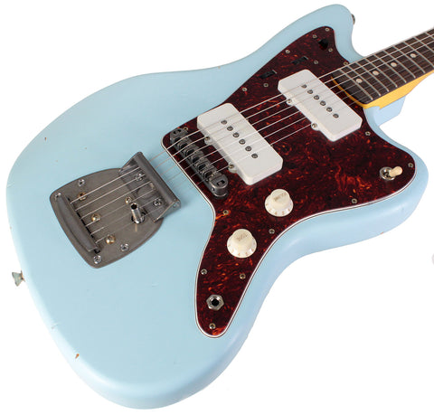 Nash JM-63 Jazzmaster Guitar, Sonic Blue, Light Aging