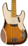Nash PB-55 Bass Guitar, 2-Tone Sunburst, Heavy Aging