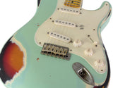 Nash S-57 Guitar, Surf Green over 3 Tone Sunburst