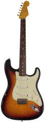 Nash S63 Guitar, 3-Tone Sunburst, Hard Tail, Light Aging