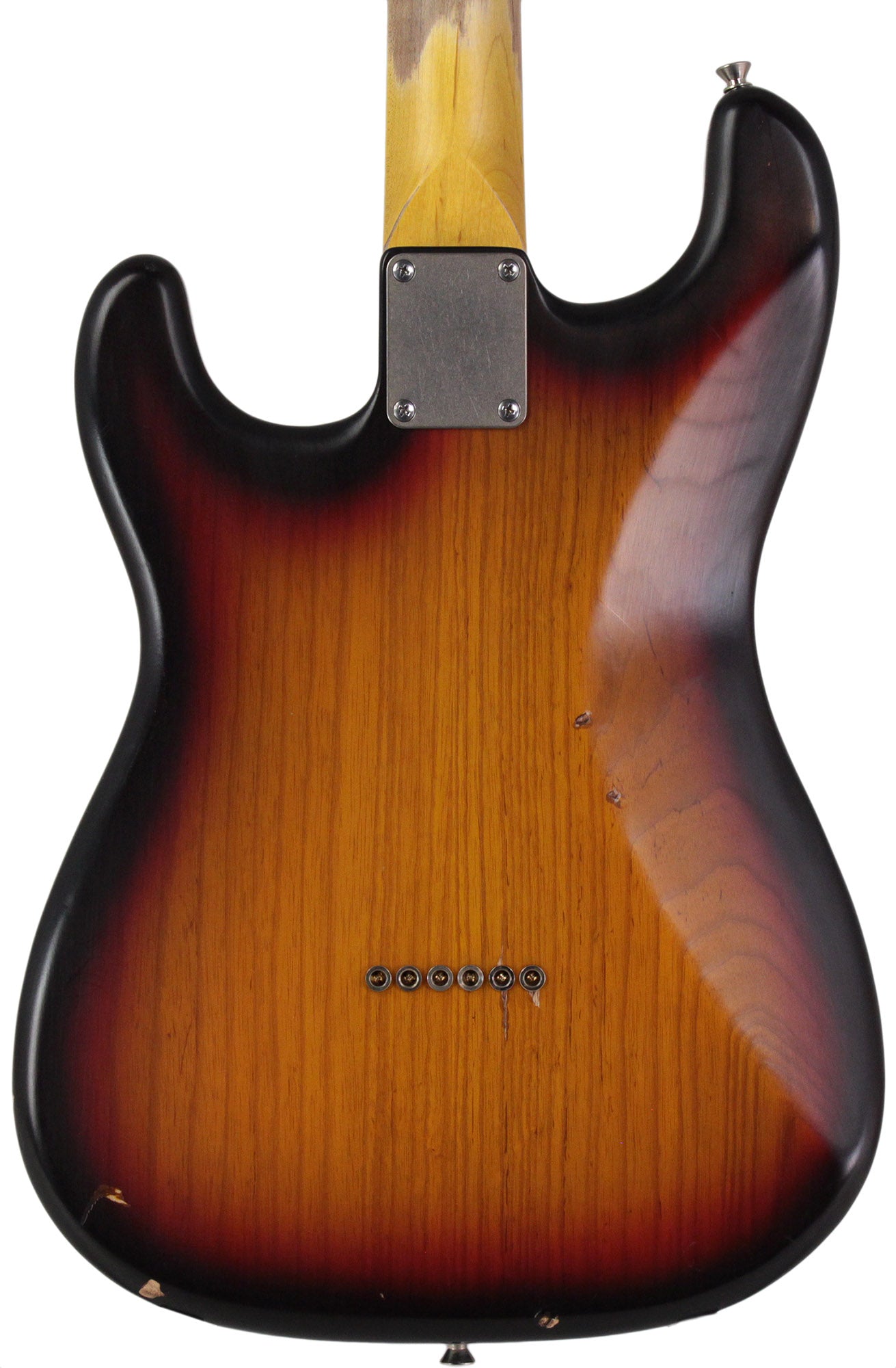 Nash S63 Guitar, 3-Tone Sunburst, Hard Tail, Light Aging