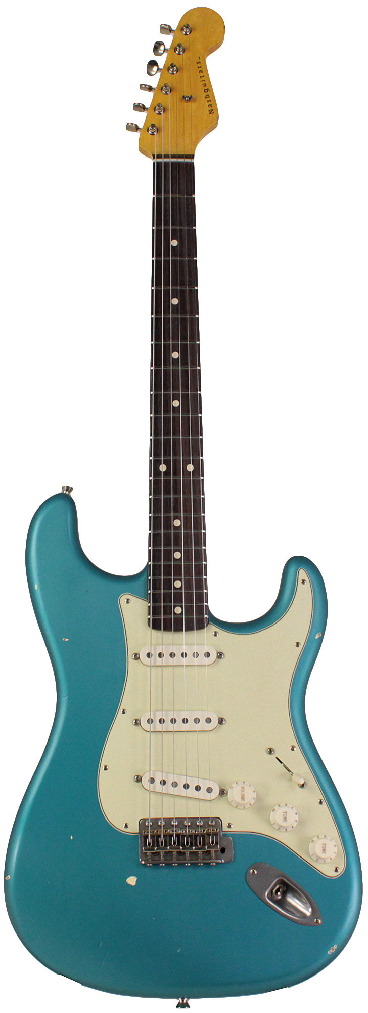 Nash S63 Guitar, Ocean Turquoise Metallic, Light Aging | Humbucker