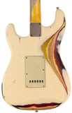 Nash S63 Guitar, Aged Olympic White over 3 Tone Sunburst