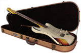 Nash S-63 Guitar, Aged Olympic White over 3 Tone Sunburst