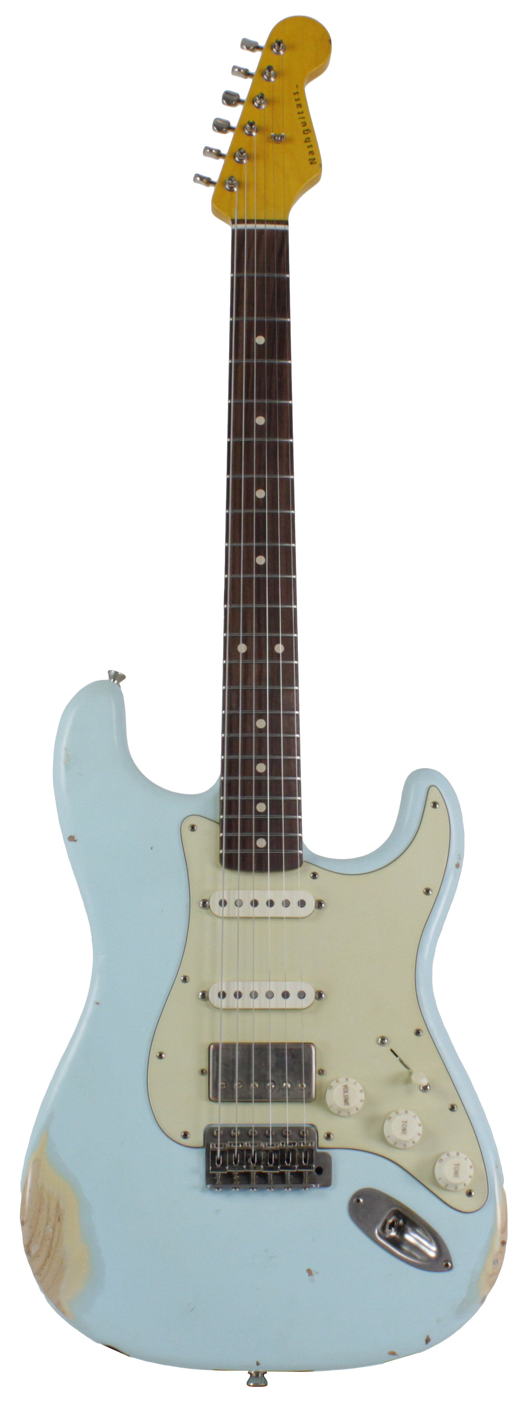 Nash S63 Guitar, Sonic Blue, HSS, Medium Aging | Humbucker Music