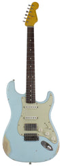 Nash S63 Guitar, Sonic Blue, HSS, Medium Aging