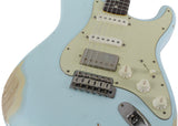 Nash S-63 Guitar, Sonic Blue, HSS, Medium Aging