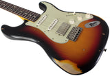 Nash S-63 Guitar, 3 Tone Sunburst, HSS, Medium Aging