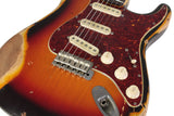 Nash S-63 Guitar, 3-Tone Sunburst, Heavy Aging
