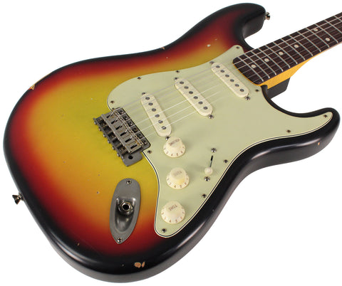 Nash S-63 Guitar, 3-Tone Sunburst, Light Aging