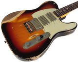 Nash T-3HB Guitar, Lollar Imperials, 3 Tone Sunburst, Heavy Aging