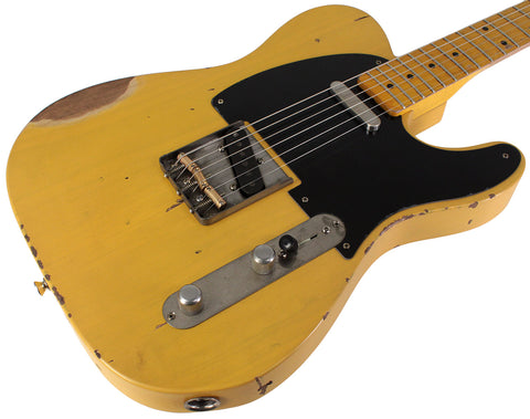 Nash T52 Guitar, Butterscotch Blonde, Boat Neck, Medium Aging