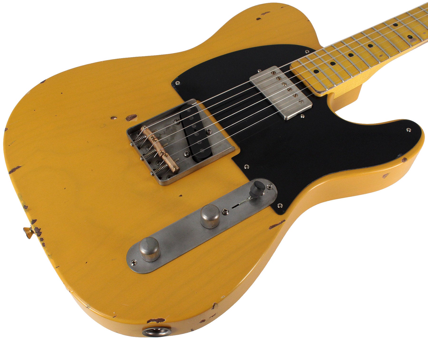 Nash T52 Guitar, Butterscotch Blonde, Humbucker, Medium Aging