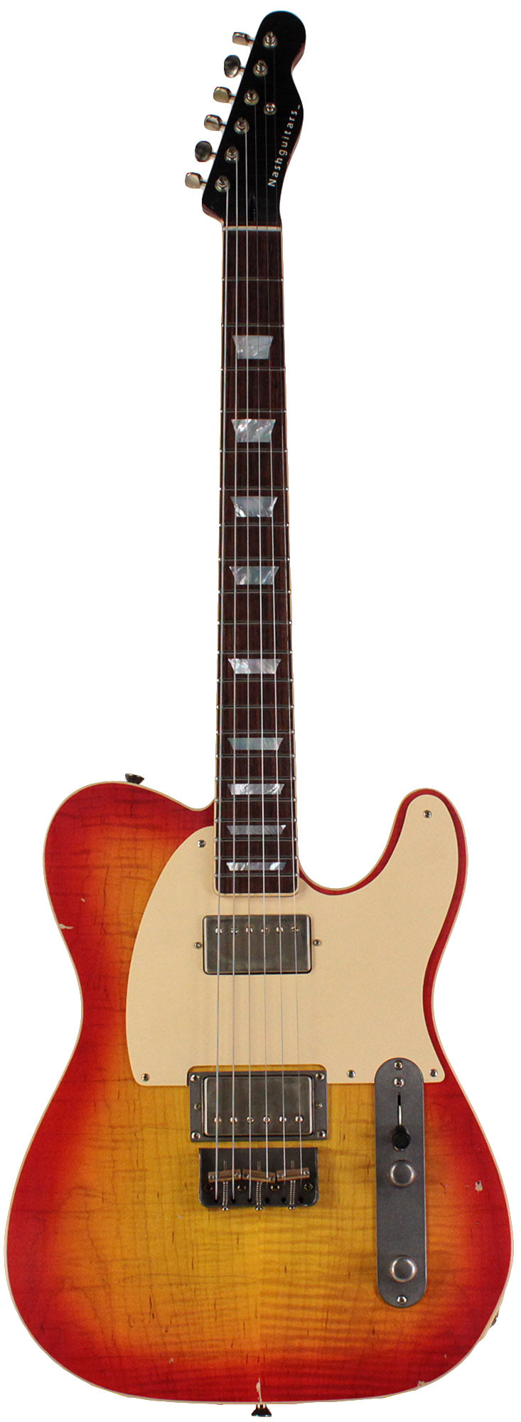 ギター Nash Guitars T59 FLM Nash T59FLM Flame Top Guitar, Cherry Sunburst, Light Aging