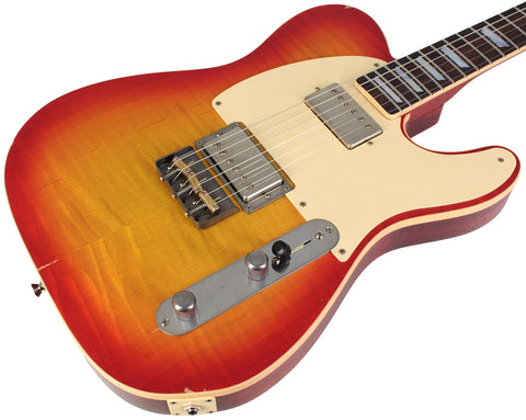 Nash T-59 Flame Top Guitar, Cherry Sunburst, Light Aging