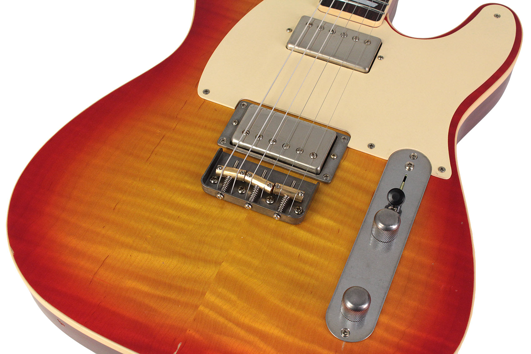Nash T59FLM Flame Top Guitar, Cherry Sunburst, Light Aging