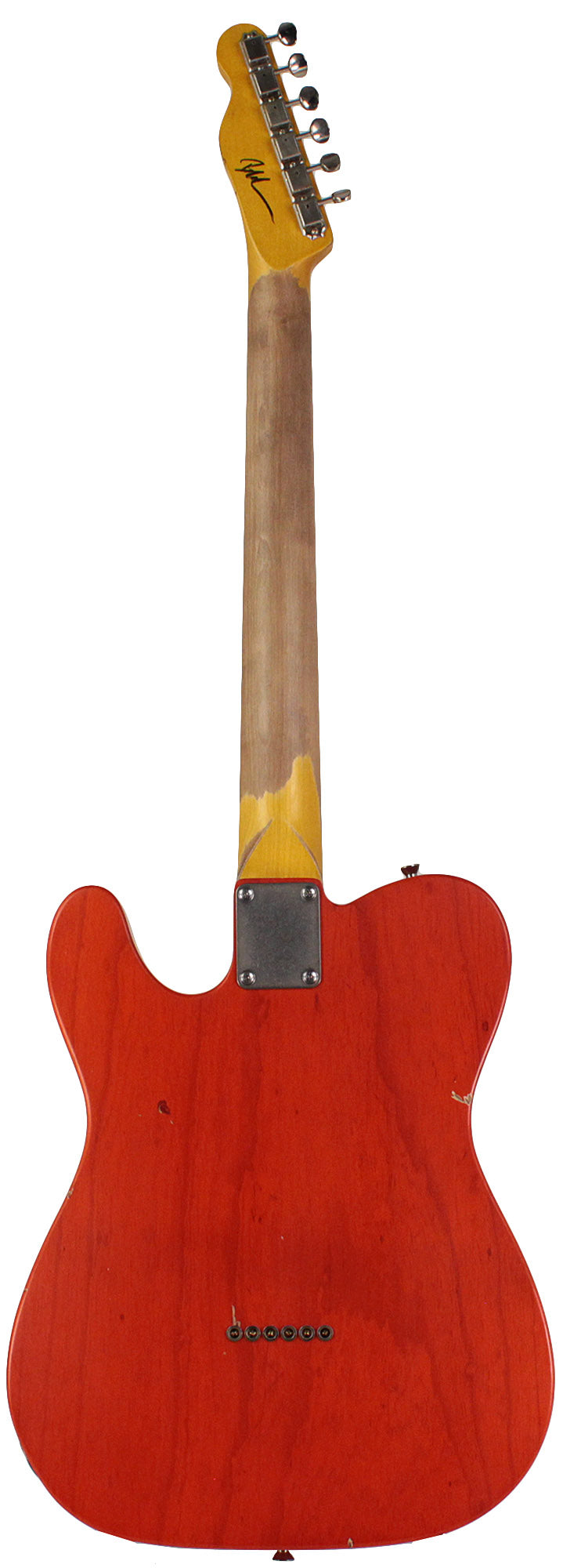 Nash T63 Guitar, Gretsch Orange, Tortoise Shell, Light Aging