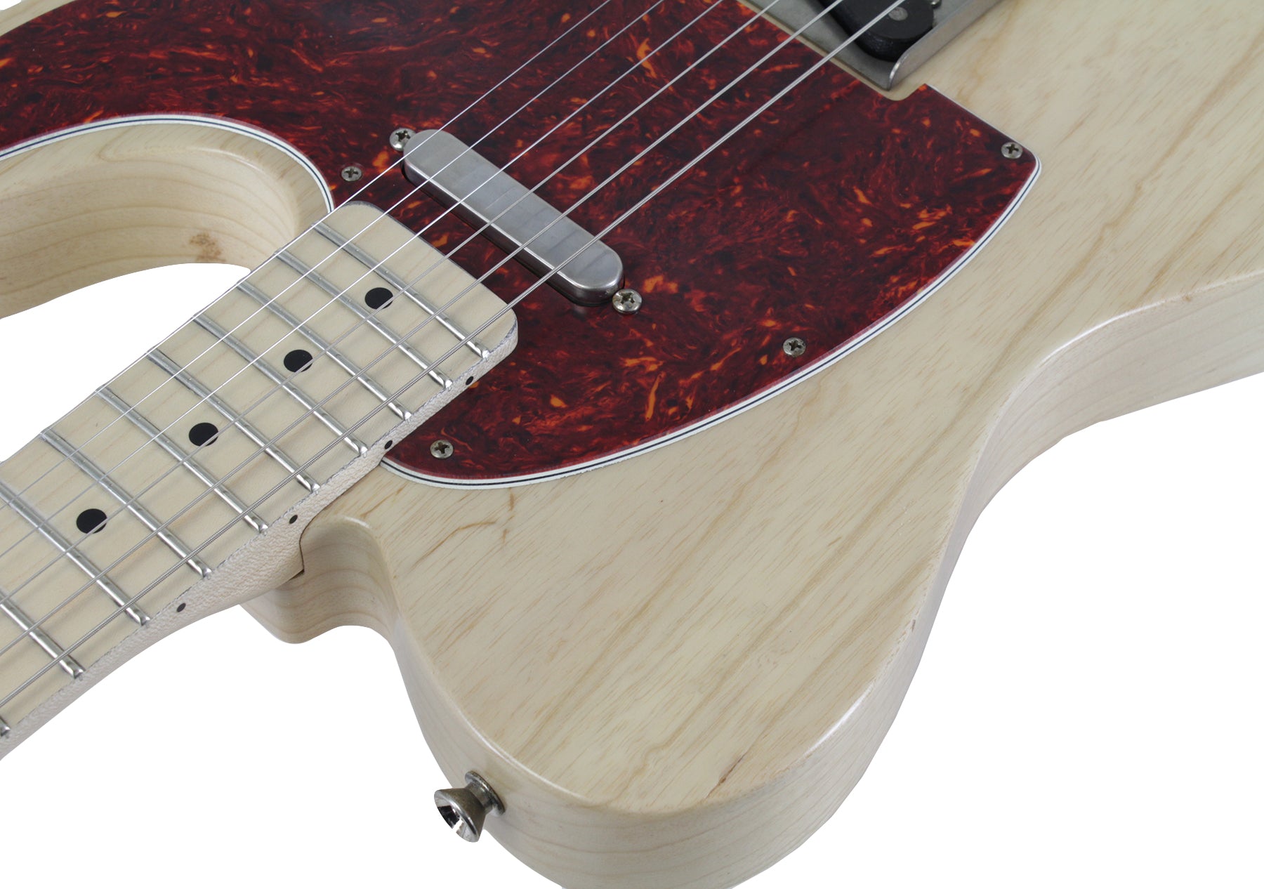 Nash T57 Guitar, Natural Ash, Tortoise Shell | Humbucker Music