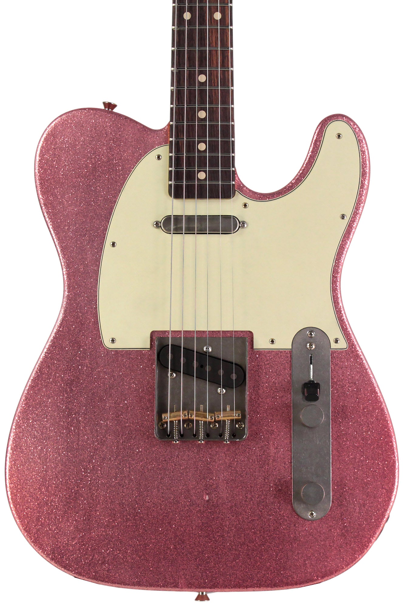Nash T63 Guitar, Vintage Pink Sparkle, Light Aging