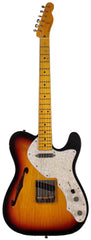 Nash T69TL Thinline Guitar, 3 Tone Sunburst