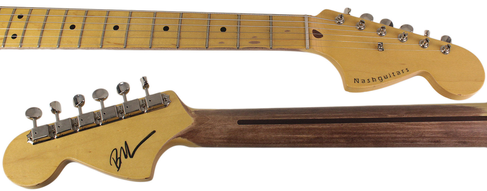 Nash T72DLX Guitar, Olympic White, Light Aging | Humbucker Music