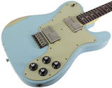 Nash T72DLX Guitar, Sonic Blue, Rosewood, Medium Aging