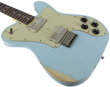 Nash T72DLX Guitar, Sonic Blue, Rosewood, Medium Aging