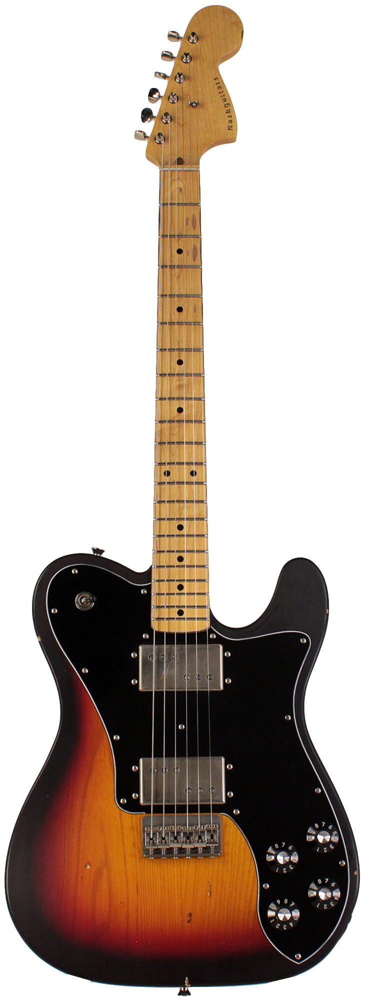 Nash T72DLX Guitar, 3 Tone Sunburst, Light Aging | Humbucker Music