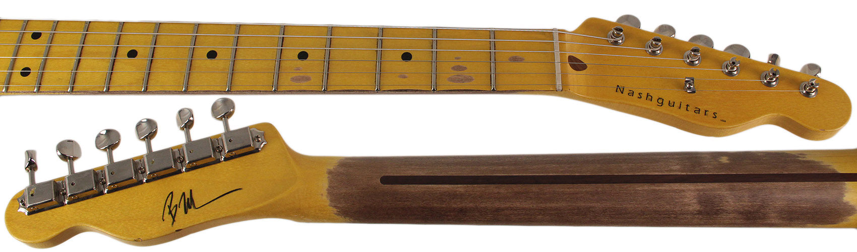 Nash T72TL Thinline Guitar, 3 Tone Sunburst, Light Aging