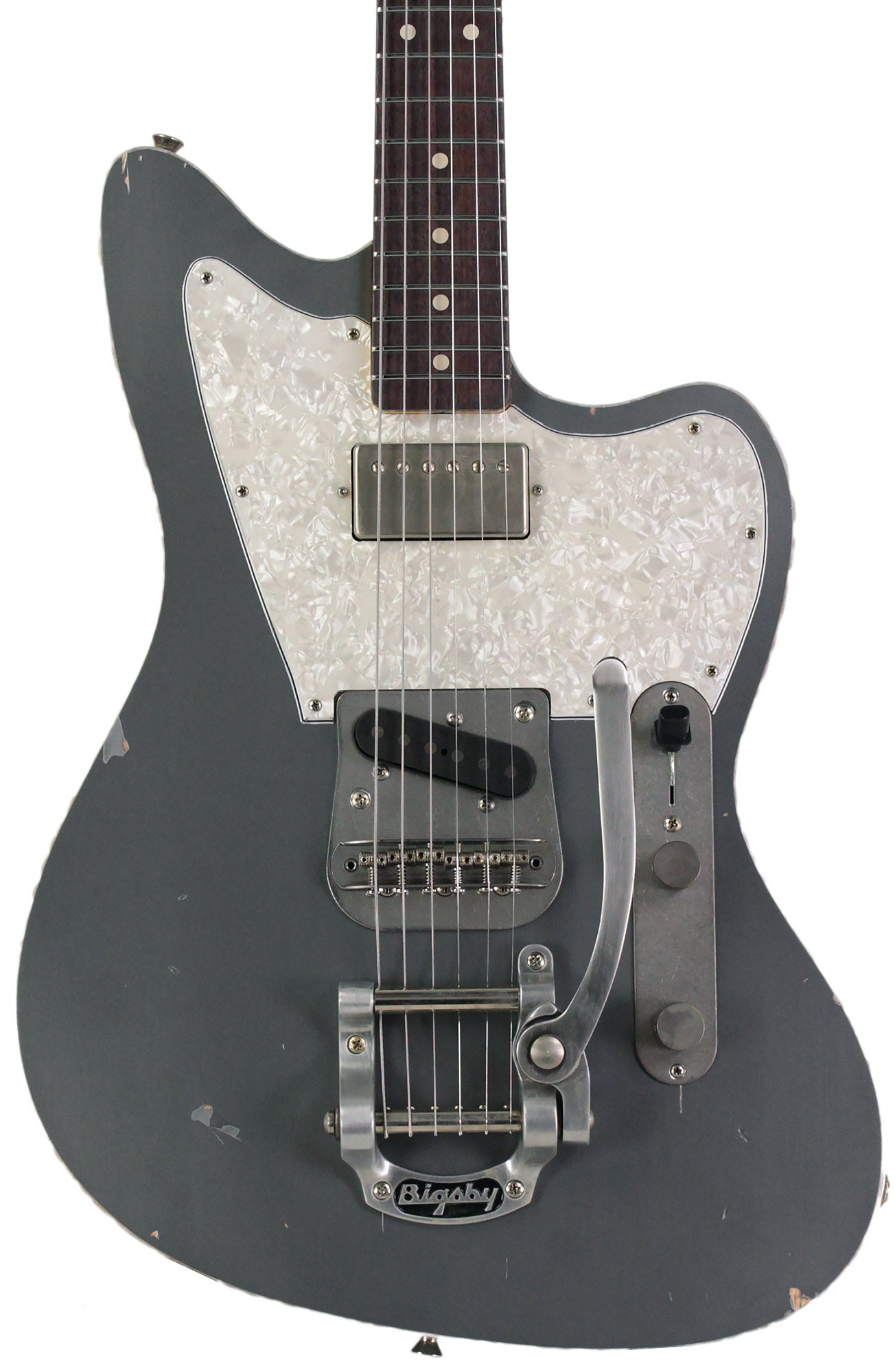 Nash TMaster Guitar, Charcoal Frost, Bigsby, Neck Humbucker