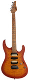 Suhr Limited Modern Satin Flame Guitar, Honey Burst, Hardshell Case